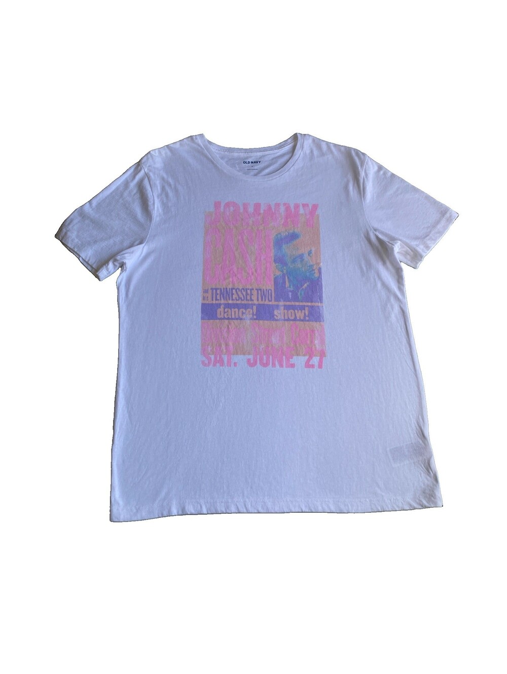 Old Navy Johnny Cash Tennessee Two Concert Graphic Tee White Size Medium M